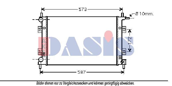 AKS DASIS Радиатор, охлаждение двигателя 090111N